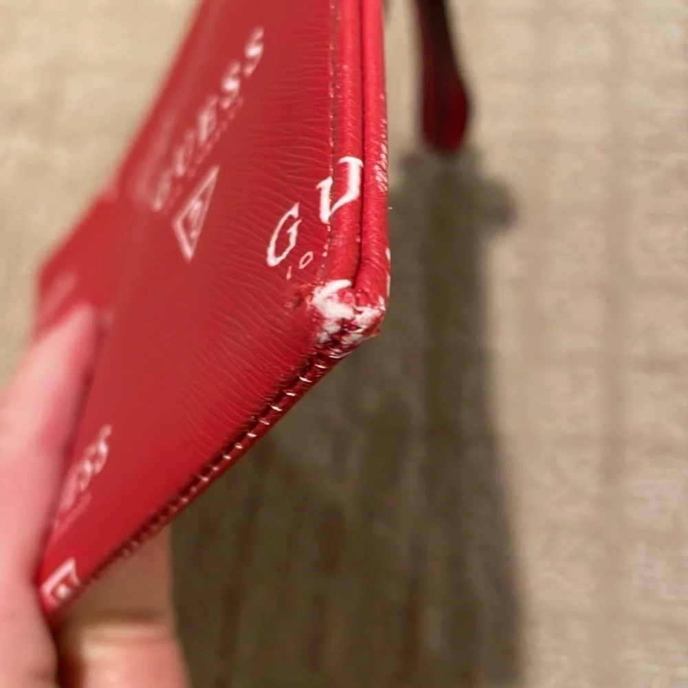 Guess Red Logo Wristlet